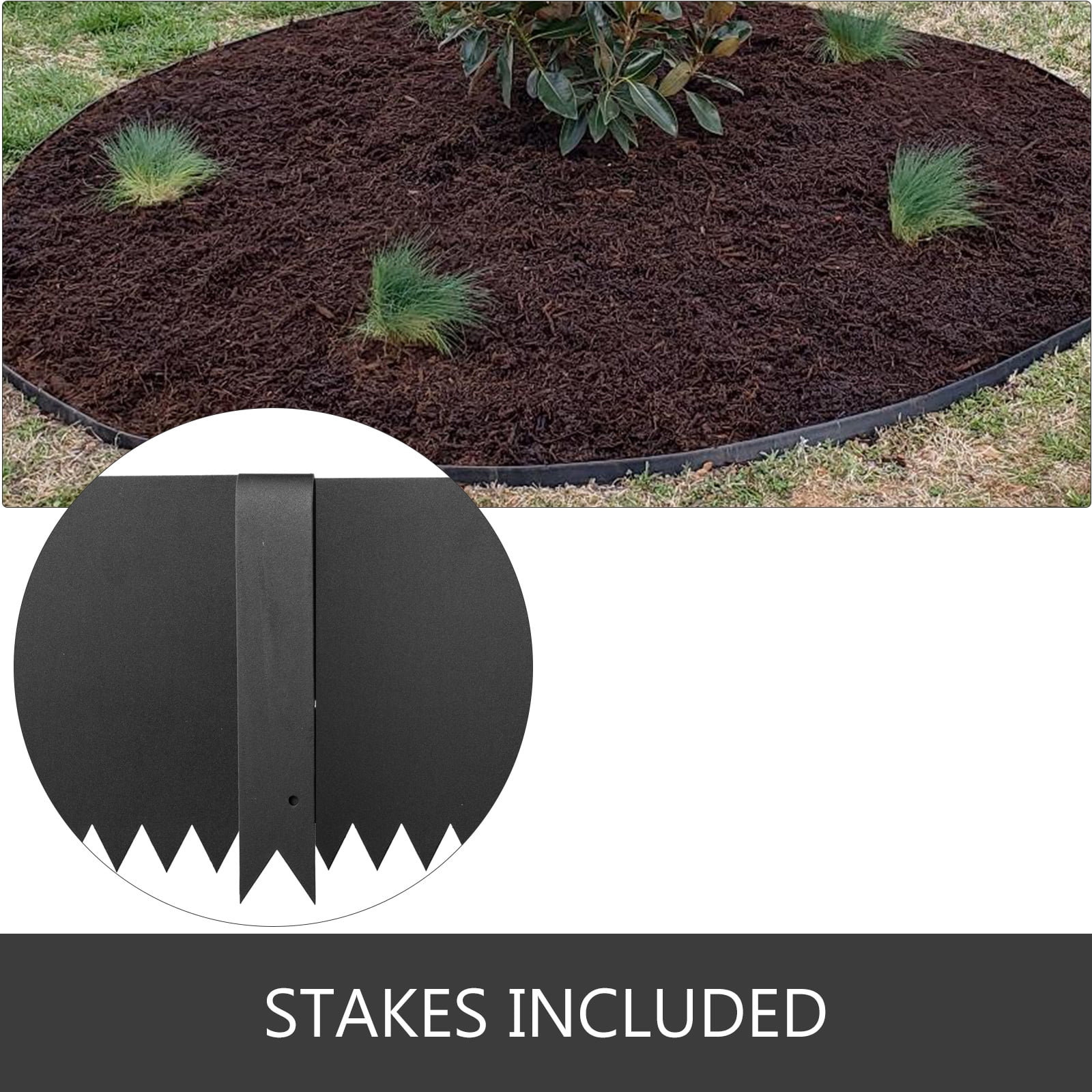 BENTISM Steel Landscape Edging Steel Edging For Landscaping 3pcs 40 x 6 Inch Lawn Edging