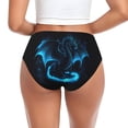 thumbnail image 3 of Womens Underwear Ethereal Blue Fire Dragon Cuteness No Show Seamless Underwear for Women, Soft Stretch Women's Panties, Hipster Ladies Panties Bikini Underwear Briefs, 3 of 6