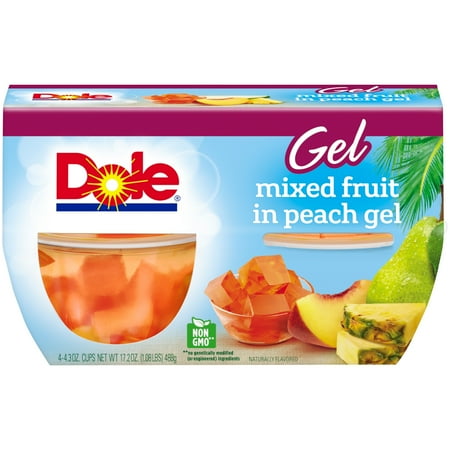 UPC 038900030063 product image for Dole Mixed Fruit in Peach Gel, 4.3 oz bowls (4 bowls) | upcitemdb.com