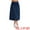 Dark Blue, variant on DARING DIVA Women's Button Down Front Slit A Line Midi Jean Skirts S Black