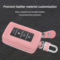 thumbnail image 3 of YSTINNG Car Key Fob Case for Replacing Old Key Fob Cover,Genuine Leather Car Key Case Holder with Key Ring & Keychain (Pink) DYF329-2599, 3 of 7