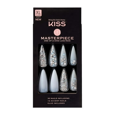 KISS Masterpiece One-of-a-Kind Luxe Mani - Tango, Extra Long, Stiletto ...