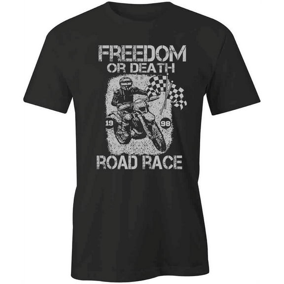 Freedom Or Death T-Shirt | Cool Motorcycle Black Tee Gift