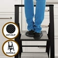 thumbnail image 4 of Sorfey 3-Step Step Ladder Slim, Anti-Slip Foldable Ladder Step Stool, Gray Wood & Black, 4 of 5