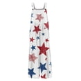 thumbnail image 5 of Iaqnaocc 4th Of July Outfits for Women American Flag Stars Womens Jumpsuit Red White and Blue Sleeveless Wide Leg Summer Adjustable Strap Plus Size Jumpsuits Overalls Red L, 5 of 6