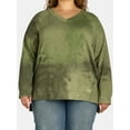 thumbnail image 4 of Terra & Sky Women's Plus Size Sweatshirt with Long Sleeves, Sizes 0X-4X, 4 of 5