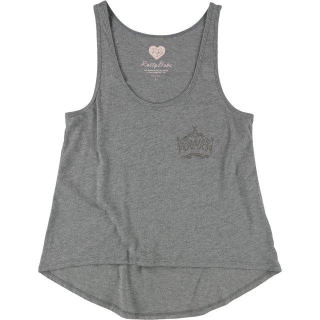 Rally Babe Womens LA Kings Racerback Tank Top, Grey, X-Large