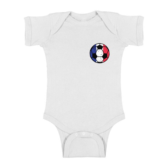 Awkward Styles France Baby Bodysuit Short Sleeve French Soccer 2018 One Piece