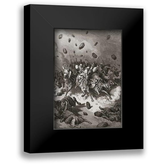 Dore, Gustave 11x14 Black Modern Framed Museum Art Print Titled - Flight of The Canaanites