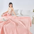 thumbnail image 6 of Striped Summer Quilt Light Pink (100*150Cm)， Ice Blanket Lightweight Breathable Double Ice Cool Summer Calming Quilt Solid Color Blankets for Hot Sleepers, 6 of 9