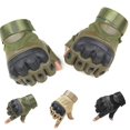 thumbnail image 4 of Guantes tácticos de dedos transpirables para deportes al aire libre neutros azules, 4 of 5
