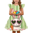 thumbnail image 6 of Pounoo Womens Maxi Dresses Bunny Print Ruffle Sleeve Loose Fit Lightweight Pullovers Cute Summer Style (For Small Wearers) Gift, 6 of 9