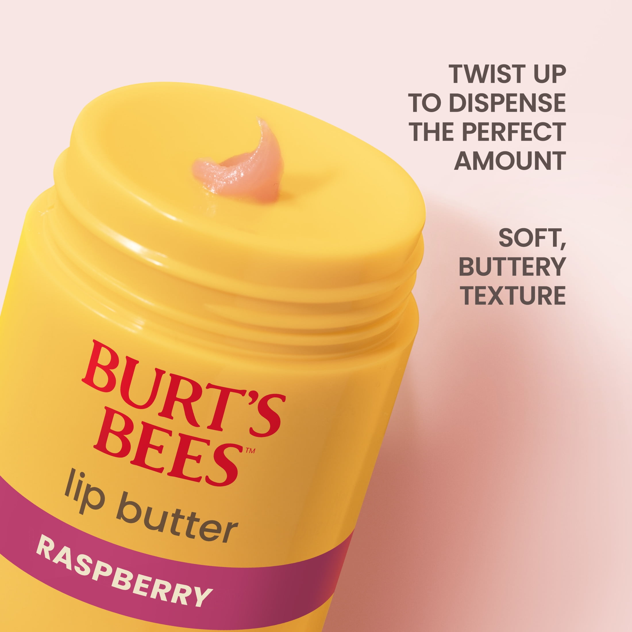 Burt's Bees Raspberry Lip Butter Balm, Twist Up Dispenser, 0.5 Oz.