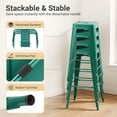 thumbnail image 7 of Devoko 30 Inch Metal Bar Stools Set of 4, Stackable Kitchen Island Bar Stools with Removable Back, Industrial Dining Chairs for Kitchen, Dining Room（Green）, 7 of 7