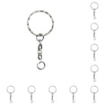 thumbnail image 1 of Key Chain Rings Screw Locking Hook Link Car Keys Split Hanging Parts Tools Loops Jewelry Making Accessories embossing ring, 1 of 8