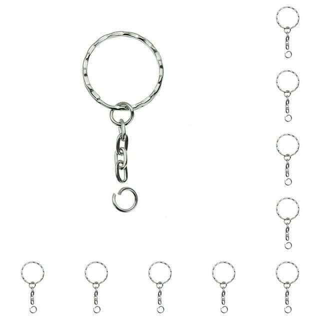 Key Chain Rings Screw Locking Hook Link Car Keys Split Hanging Parts Tools Loops Jewelry Making Accessories embossing ring