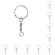 thumbnail image 2 of Guardurnaity Llaveros Tornillo a granel Ojo Pasadores Gancho Enlace de metal Llaves de coche Anillo Herramientas colgantes Bucles Etiqueta Ropa, zapatos y accesorios Miscelánea anillo en relieve, 2 of 6