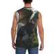 thumbnail image 4 of Fotbe Forest Stone-Colored Dragon Men's Camiseta sin Mangas Estampada para Hombres, Playera Casual para Gimnasio, Entrenamiento, Playa-Large, 4 of 7