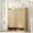 Wood color, variant on Large Capacity Rattan Shoe Cabinet with 2 Doors, Adjustable Shelves, Boho Style Storage for Entryway, Hallway, Living Room