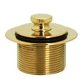 thumbnail image 4 of Westbrass 14" 17 ga. Twist & Close Brass Bathtub Drain Assembly with 2-Hole Overflow, Polished Brass, 4 of 13