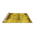 thumbnail image 2 of Ahgly Company Machine Washable Indoor Square Abstract Yellow Modern Area Rugs, 5' Square, 2 of 4