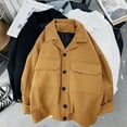 thumbnail image 2 of Abrigo estilo novio para mujer Chaqueta cargo Solapa Hombro caído Manga larga LooseBlackXL, 2 of 3
