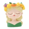 thumbnail image 2 of Milaget Mignonne Fille avec Fruits sur la Tête Pot de Fleurs Compact Léger avec Trou de Drainage Style C, 2 of 9