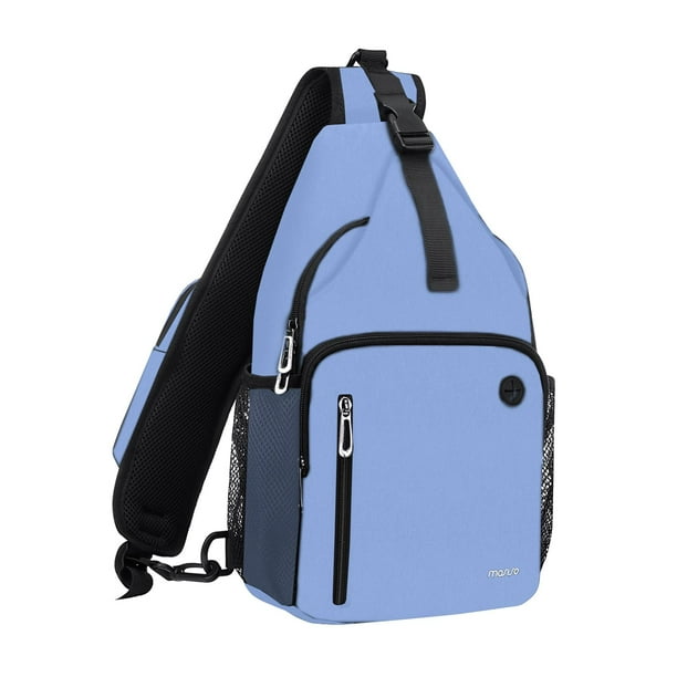 Mochila bandolera MOSISO, bandolera, de viaje, azul