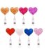 thumbnail image 1 of Paquete de 8 carretes de insignia retráctiles con corazón brillante, portatarjetas de identificación con clip de cocodrilo, ligero, cable retráctil fácil de 24" Namotu WRLF-681, 1 of 7
