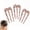 3pcs Pink, variant on French Hair Pin 3 Prong, Acetate U Shaped Twist Comb for Thick Hair Elegant Style Holder Chignon Clip Vintage Hairstyle Accessory Updo Chignon Bun Holder for Women Daily Use