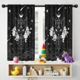 thumbnail image 5 of Blackout Kids Curtains,Black Gothic Cat Rose Moon Pattern Childrens Insulated Curtains Set Of 2,Bedroom Essentials,Toddler Room Decor 42x54in(106x137cm), 5 of 5