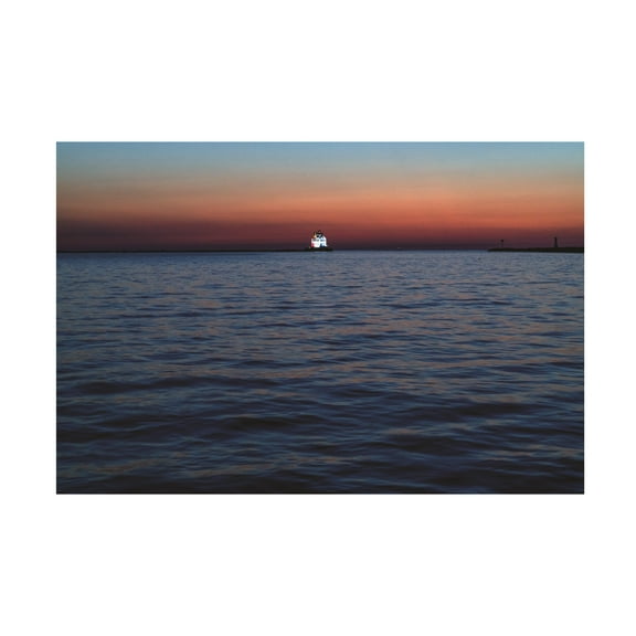 Kurt Shaffer Photographs 'Beautiful Lorain Harbor Lighthouse At Sunset' Canvas Art
