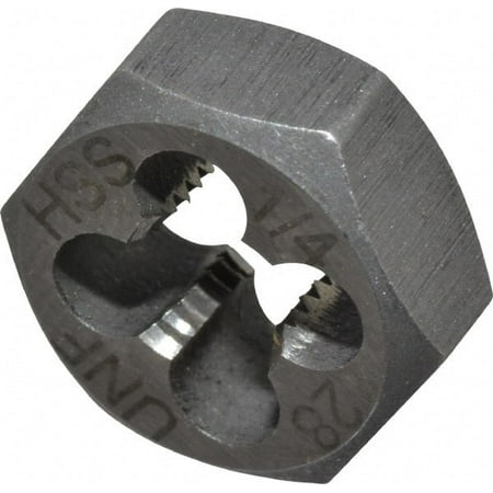 

1/4-28 UNF Thread 19/32 Hex Rethreading Die High Speed Steel 1/4 Thick