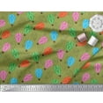 thumbnail image 2 of Soimoi Green Cotton Voile Fabric Stripe & Hot Air Balloon Holiday Printed Craft Fabric by the Yard 42 Inch Wide, 2 of 3