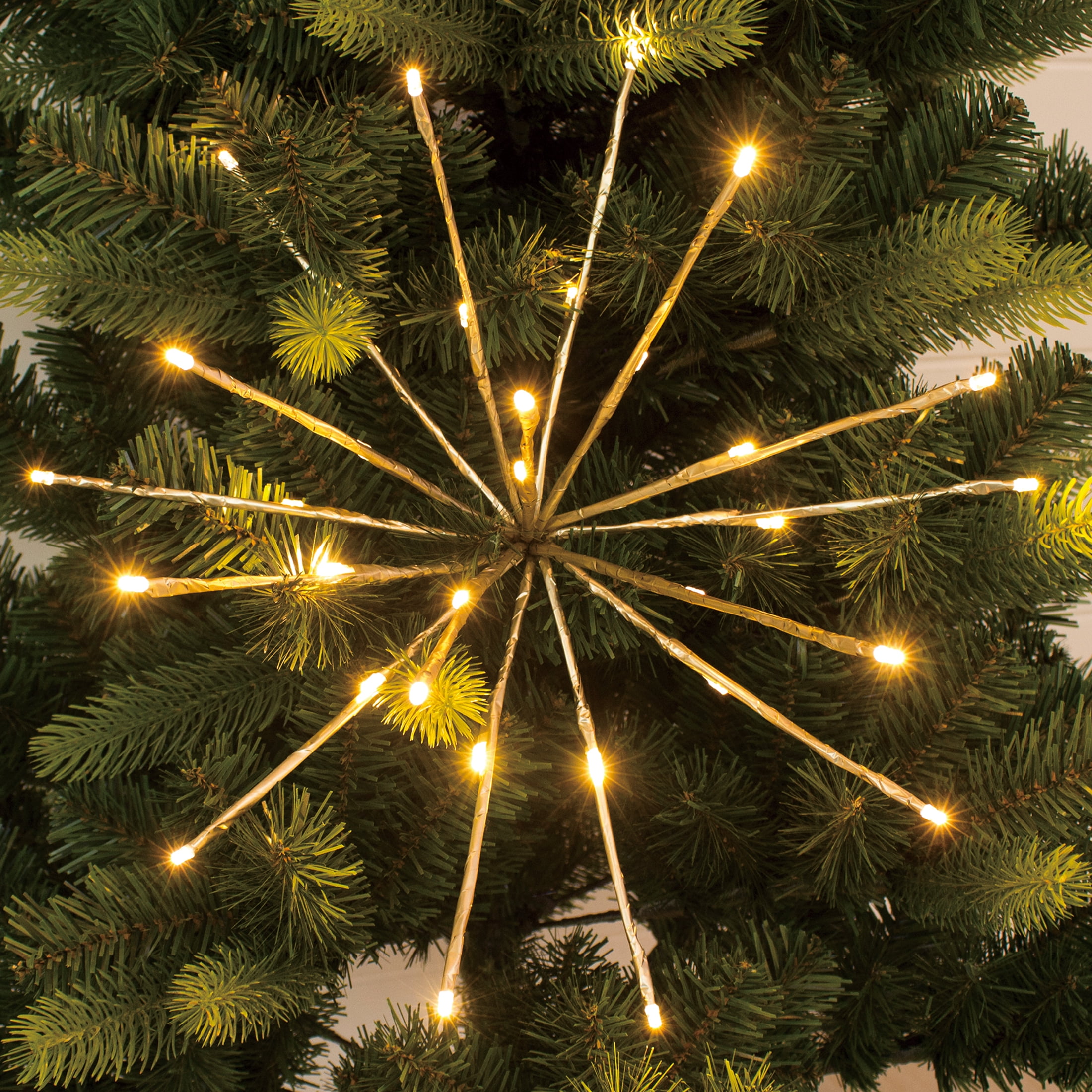 32 Warm White LED Branches Starburst Christmas Decoration, by Holiday Time