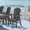 Gray, variant on WestinTrends Dylan Outdoor Dining Chair – All-Weather Poly Lumber Adirondack Patio Chair, High Back, 330 lb Capacity, White