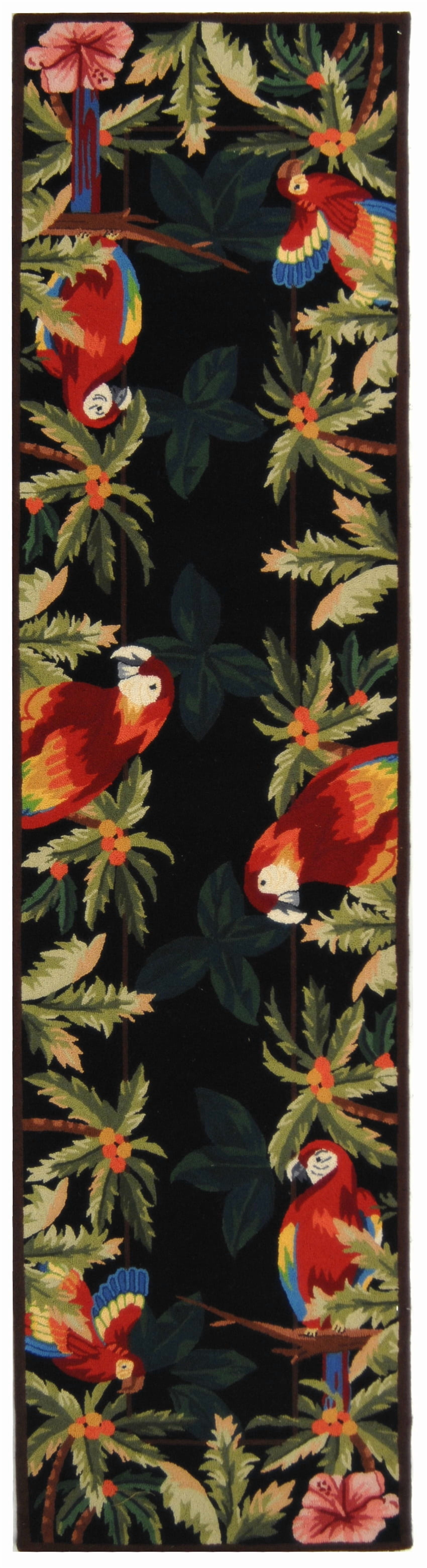 Safavieh Chelsea Dewayne Bordered Wool Runner Rug, Black, 2'6" x 12'