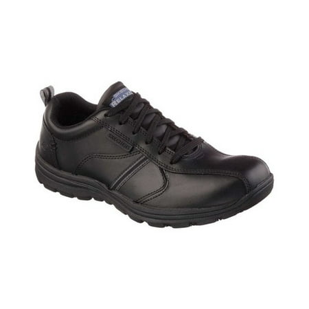Skechers for Work Men's Hobbes Shoe, Black, 9 M (Best Skechers For Nurses)