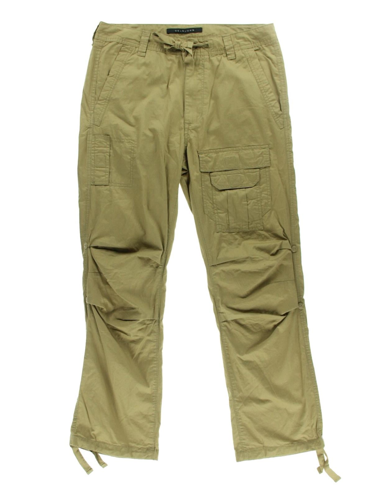 Sean John - Sean John Mens Twill Ruched Cargo Pants Tan 40 - Walmart.com - Walmart.com
