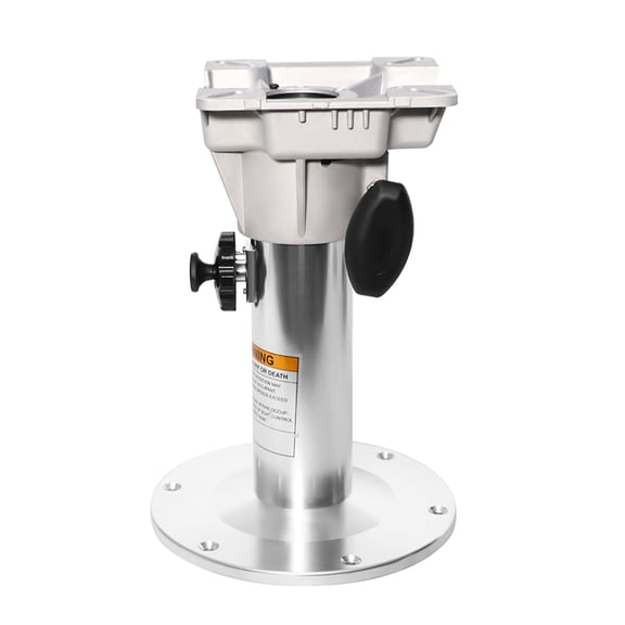 Heavy Duty Adjustable Boat Seat Pedestal,12.8 to 18.1 Inch Aluminum Marine Base with Locking Swivel, Telescoping Boat Chair Mount for Harsh Marine Environment