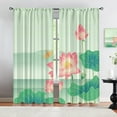 thumbnail image 4 of Dragonfly Curtains 84x84in - Traditional Japanese Lotus Blooms Extra Long Breathable Blackout Curtains, Comfortable Cost-Effective Window Drapes 2 Panel for Living Room Bedroom Study Office, 4 of 6