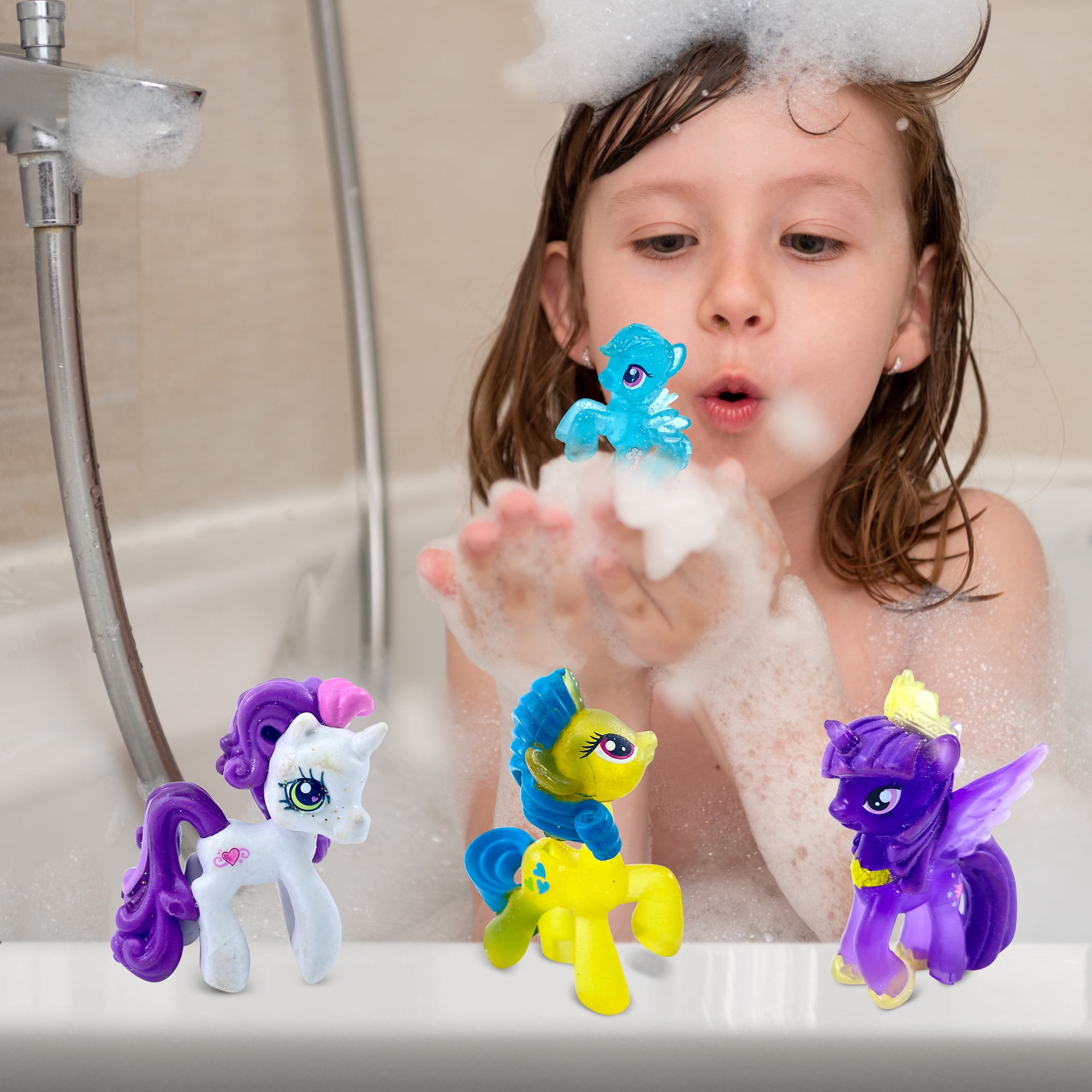 Bath Bombs for Kids with Surprise Inside Cute Pony Toys Handmade in USA Natural and Safe by Relaxcation