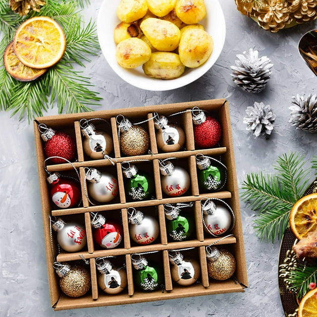 Pendiente de Bola Navideña Pintada, Adornos de Navidad, Lámpara de Estilo Bohemio, Accesorio de Decoración para Salón, para Sueño de Navidad, Metal con Cristal, para Dormitorio