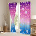thumbnail image 3 of Manfei Cartoon Animal Mermaid Black Out Curtains,Fishtail Print Curtains Pack of 2 (42x63 Each),Blue Pink Gold Bedroom Curtains For Girls Kids,Super Cozy Room Decor, 3 of 6