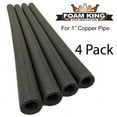 Foam King Brand Insulating Foam Pipe Covers 1 inch by 3 feet, Pack of 4