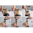 thumbnail image 4 of Zhuge Abridor de botellas de vino con doble bisagra y sacacorchos para camareros (negro), 4 of 4