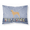 Bullmastiff Welcome Fabric Standard Pillowcase-30 x 20.5-