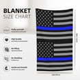 thumbnail image 3 of Distressed Police Style Flag Print Blanket Warm Plush Throw Blanket Soft Flannel Lightweight Throw Blankets 32"X48", 3 of 6