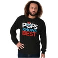 thumbnail image 5 of Papa Smurf Pops Knows Best Cool Dad Men's Long Sleeve Tee T Shirt Brisco Brands S, 5 of 6