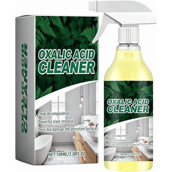 2026 Upgraded Oxalic Acid Cleaner Spray, Rust Stain Remover for Bathroom Porcelain and Tiles